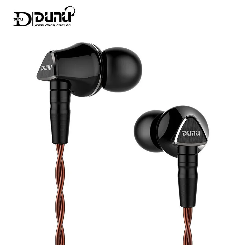 Black DUNU TITAN 6 динамические 12,6 мм бериллиевые диафрагмы TITAN6 T6 HIFI затычки для ушей спортивные проводные наушники-вкладыши для мобильного телефона - Цвет: Black