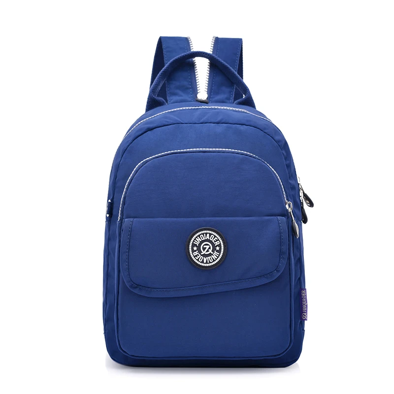 Модный маленький женский рюкзак mochila feminina, Одноцветный нейлоновый светильник для женщин - Цвет: Dark Blue
