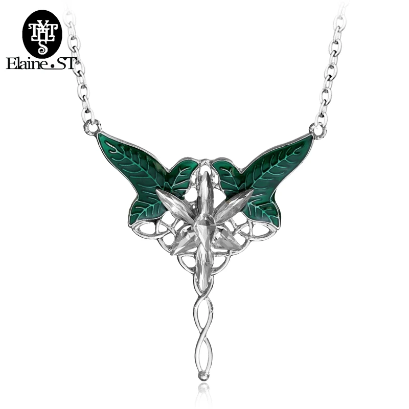 Бесплатная доставка Длинная подвеска в виде листьев Эльфина Arwen Evenstar ожерелье