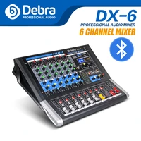 debra audio dx 6 6 channel audio mixer dj controller sound board with 24 dsp effect usb bluetooth for dj recording studio