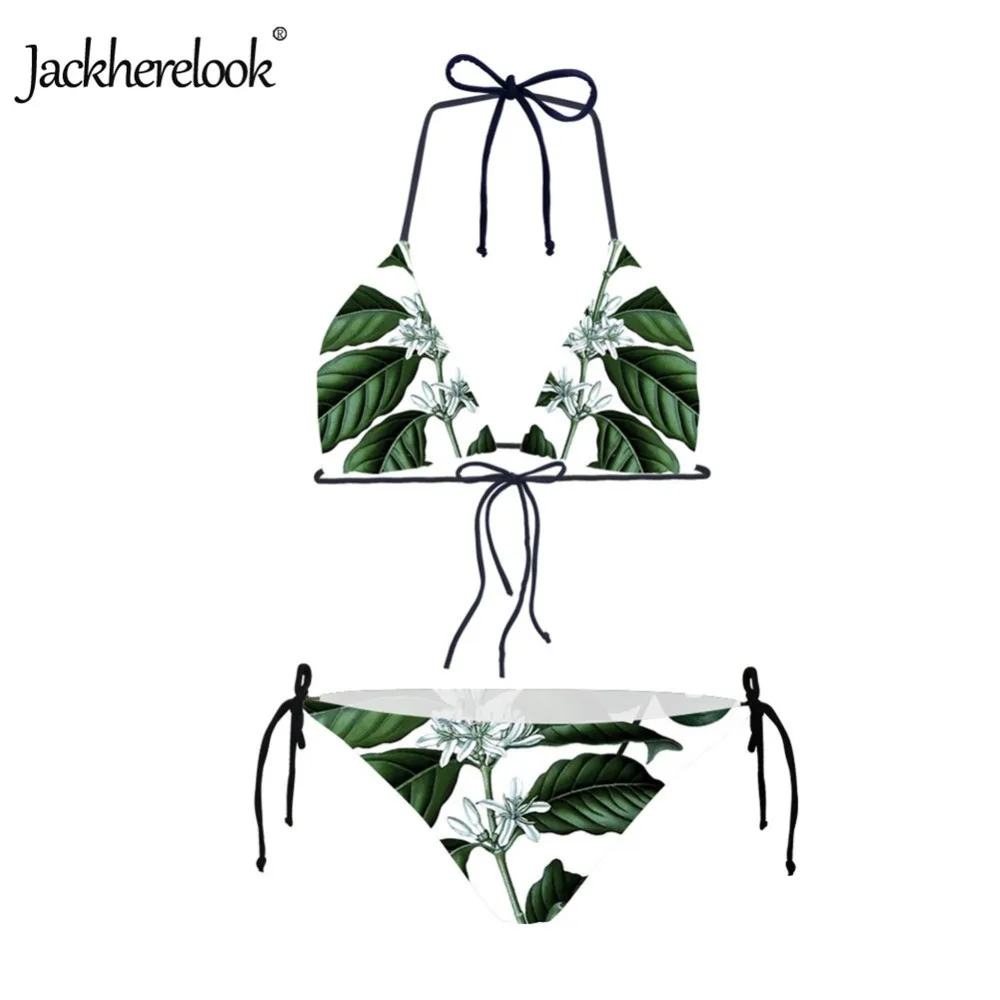 Купальник Jackherelook в тропическом стиле с цветочным узором женские сексуальные