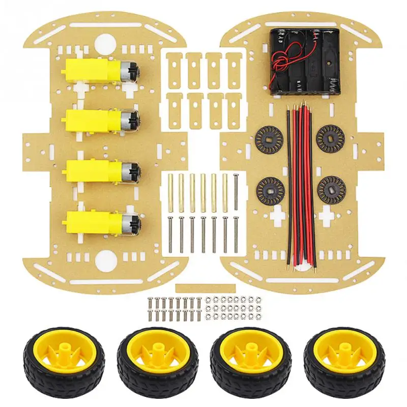 Smart Car Kit 4 колесиках умный робот шасси автомобиля Наборы для arduino Diy | Игрушки и