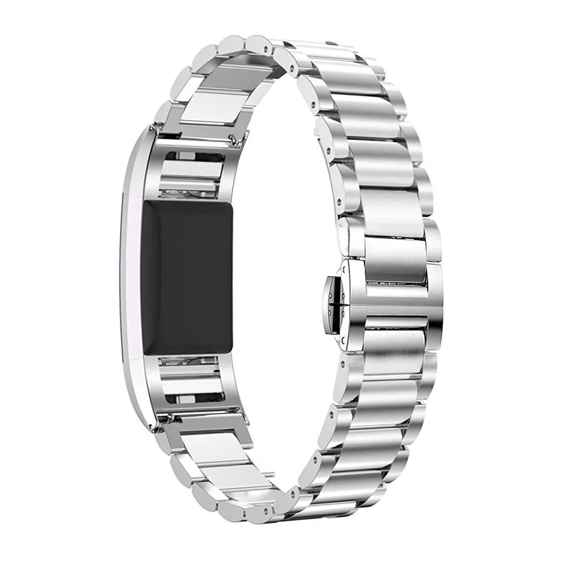 2018 Новые Простые Модные Нержавеющая сталь часы ремешок костюм для Fitbit Charge 2 Push
