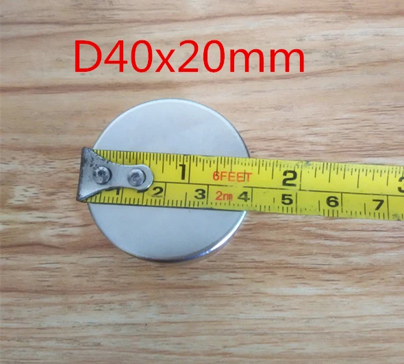 2 шт./лот магниты D40 * 20 мм супер мощный неодимовый магнит N50 + бесплатная доставка |
