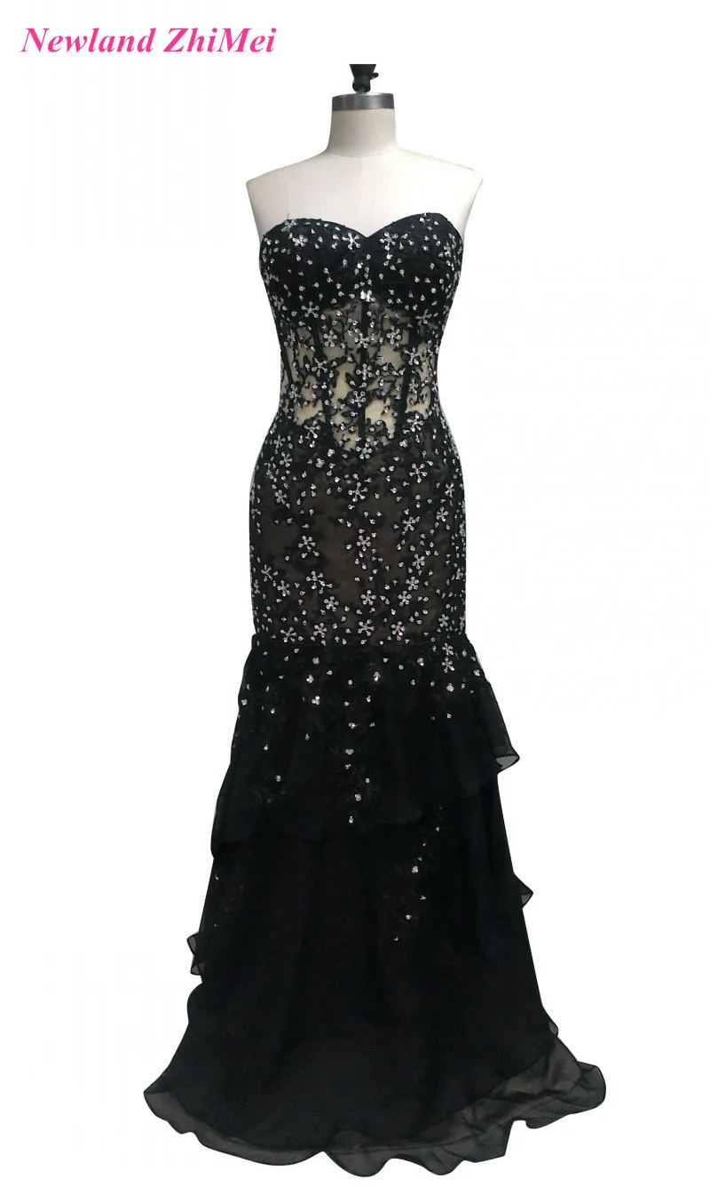 Блестящее прозрачное пикантное платье для выпускного из органзы с блестками и