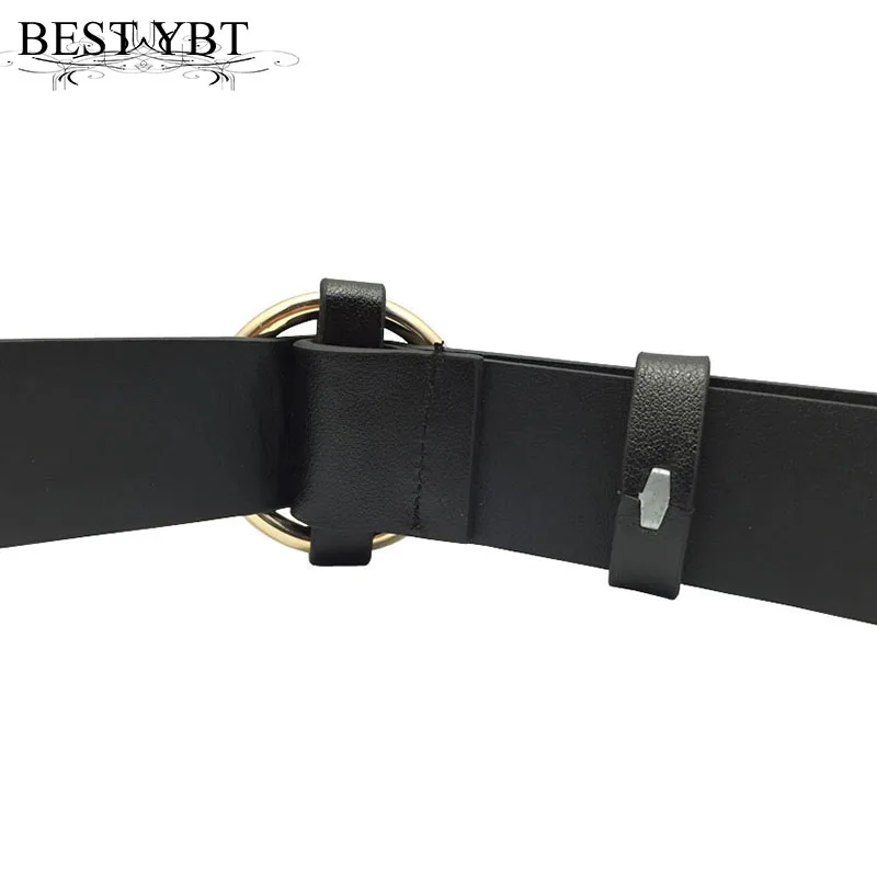 Женский ремень для отдыха YBt простой винтажный из искусственной кожи с круглой