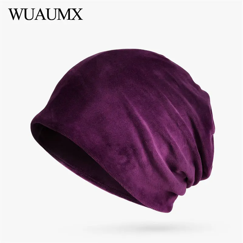 Wuaumx новая зимняя быстрая многофункциональная Шапка-тюрбан однотонные мягкие