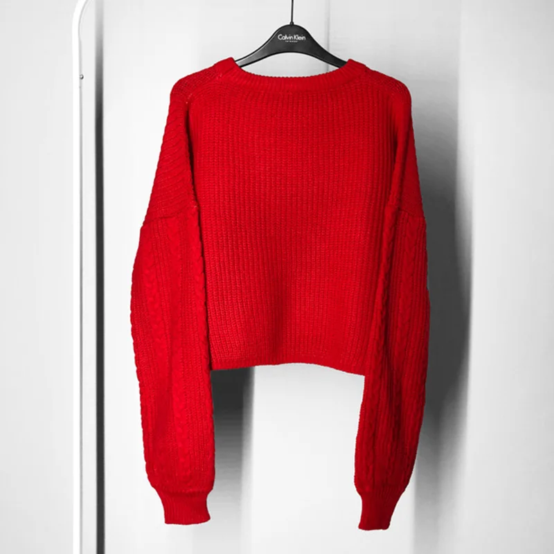 WIXRA Women Sweaters And Pullovers Knitted Female O Neck Knitwear Long Sleeve Ribbed Sweater Jumper Tops AW097 | Женская одежда