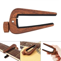 wood grain force adjustable zinc alloy guitar capo for acoustic classical guitar ukulele
