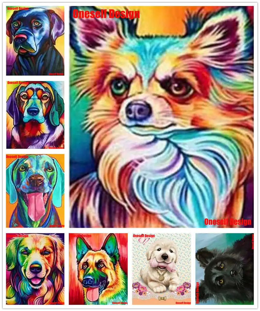 DIY 5D Diamond Painting Full Square Animal Dog Embroidery Mosaic Sale daimond painting full Children Day Gift | Дом и сад