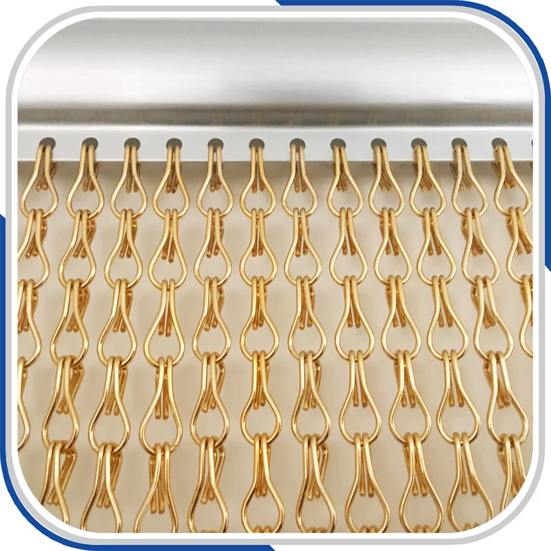 Алюминиевая занавеска из звеньев цепи золотого цвета|curtains curtain|curtains colorcurtains gold |