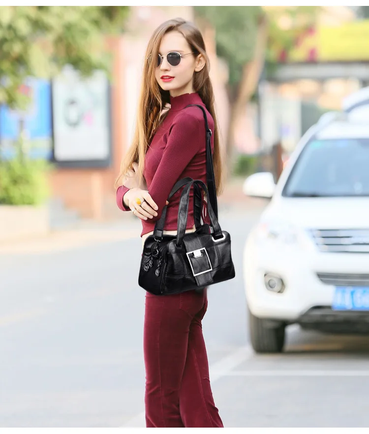 handbag bolsa feminina brand new fashion women tote bag with a pillow high quality solid shoulder messenger bags 2019 C1051 | Багаж и