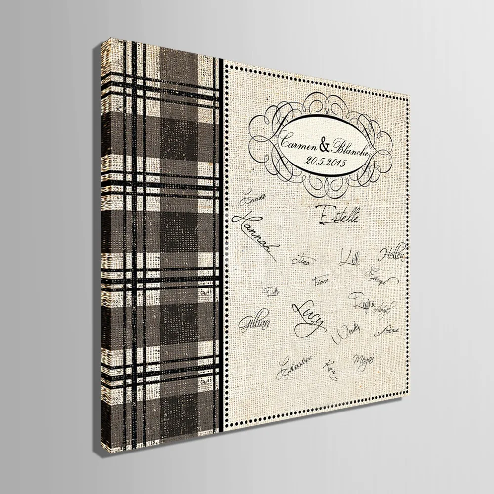Подпись гостей подарок для свадебной вечеринки холст доска подписи Холст