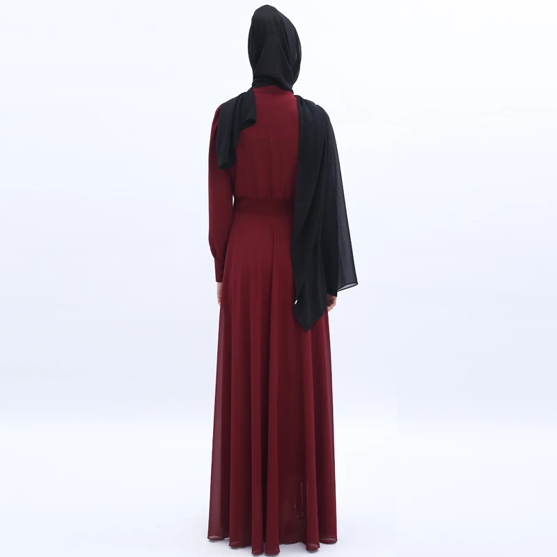 Шифон Vestidos арабский абайя Дубай хиджаб мусульманское платье для женщин ИД пакистанские турецкие платья кафтан Elbise халат Musulmane