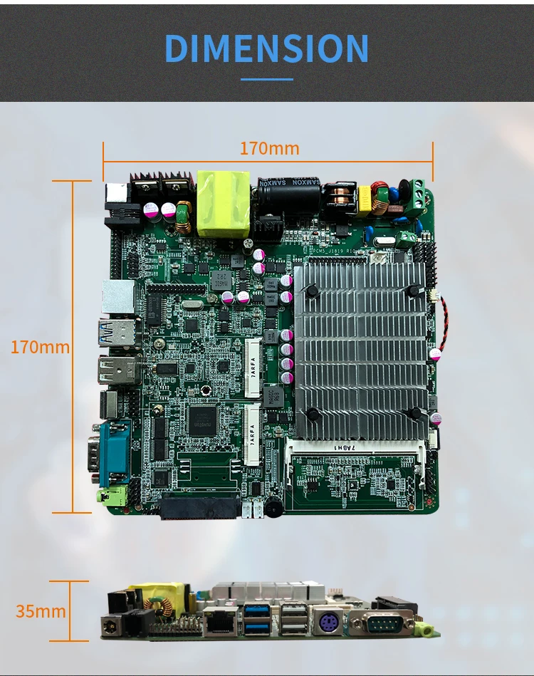 Встроенная плата intel celeron j1900 процессор 220v вход все в одном ПК Промышленная