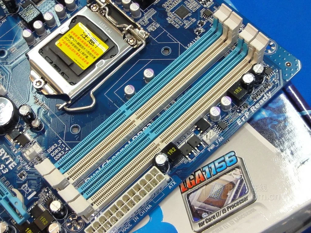Материнская плата Gigabyte материнская LGA 1156 DDR3 16G H55 P55 S3 для настольного ПК б/у