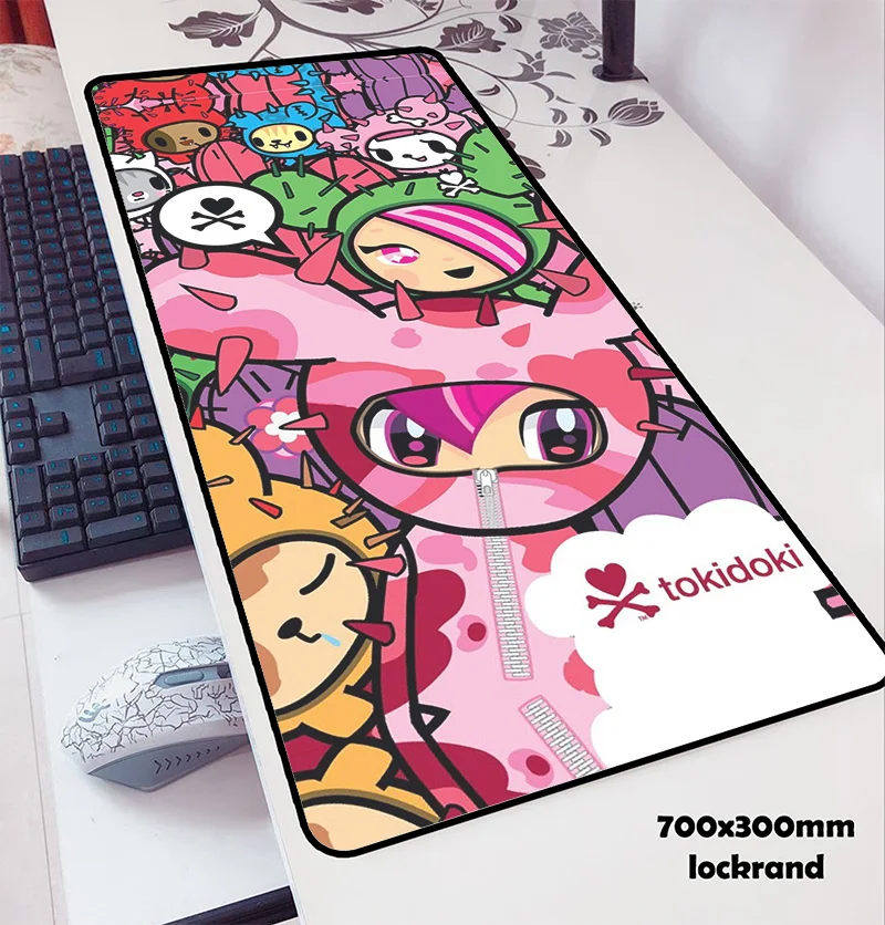 Радужный коврик для мыши Tokidoki новинка 700x300x3 мм восхитительный игровой коврики
