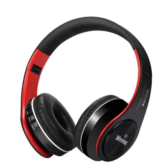 red Uyg ST-422 беспроводные наушники bluetooth наушники стерео звук с микрофоном Aux кабель для xiaomi телефона компьютера - Цвет: red