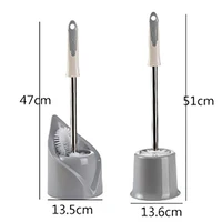 stainless steel toilet brush holder set with base cleaning home bathroom hardware kitchen handheld tool cleaner multi function