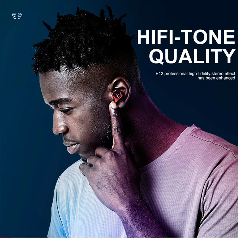 TWS беспроводные наушники Bluetooth 5 0 спортивные HiFi стерео шумоподавление гарнитуры с