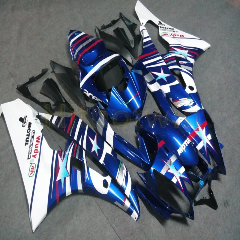 Заказной комплект кузова мотоцикла для Yamaha YZF-R6 06 07 YZF R6 2006 2007 ABS Обтекатель+ винты+ черная литьевая форма M2 - Цвет: C