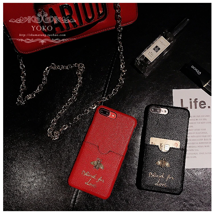 3D fashion case for iphone X XR XS Max Metallic brand Classic Honey Bee hard cases 6 6s Plus 7 8 plus phone cover |