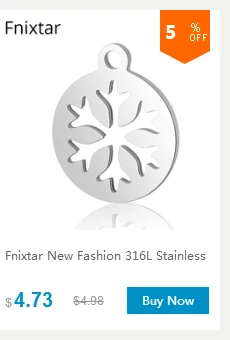 Fnixtar популярный 316L из нержавеющей стали лапа металлический круглый мини-Кулон 12*14 мм Подвески для DIY ювелирных изделий Лучшие подарки 20 шт./партия