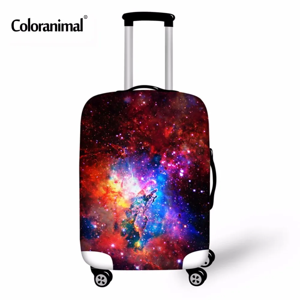 

Чехол для багажа Coloranimal, Модный Эластичный водонепроницаемый пылезащитный чехол для чемодана с изображением галактики и звезд, аксессуары ...