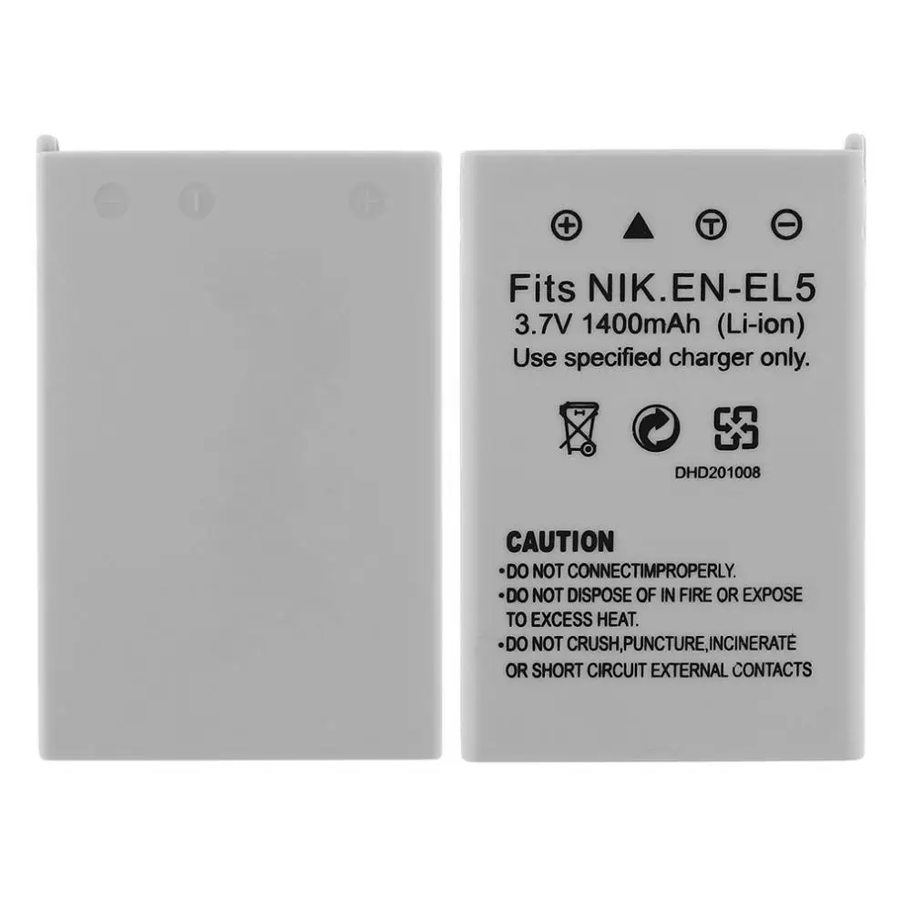 3 7 V 1400 мА/ч EN-EL5 Li-Ion Перезаряжаемые цифровой Камера Батарея для Nikon Coolpix 3700 4200 5200 5900