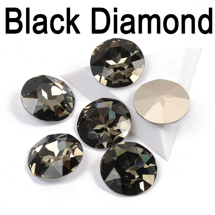 Blank Diamond Красочные цвета 27 мм Блестящий Кристалл пришить стразы с когтями камни круглые стеклянные стразы Diy сумки одежда - Цвет: Blank Diamond