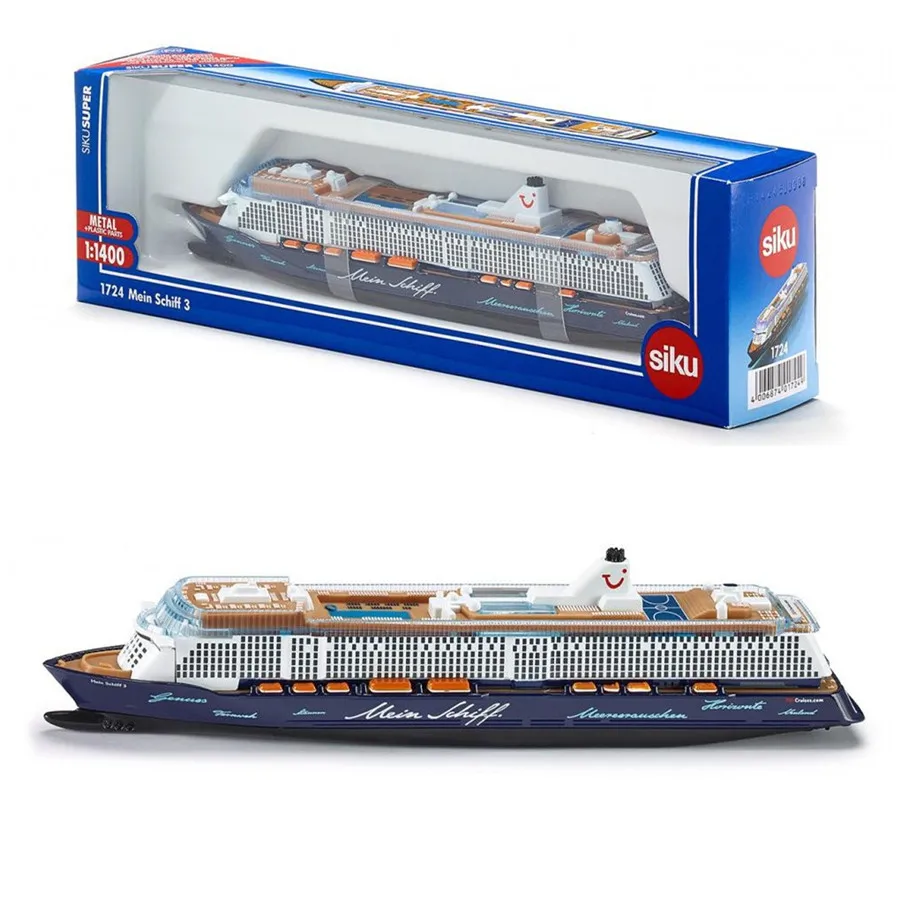 SIKU 1724 игрушки/литья под давлением модель/1:1400 весы/Mein Schiff 3 Круиз гражданский корабль/для детей фестиваль подарок/образовательной коллекции