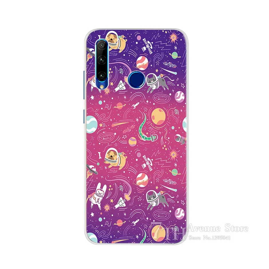 Бордовый Чехол для Honor 10i, мягкий силиконовый чехол с мультипликационным принтом для Huawei Honor 10i HRY-LX1, HRY-LX1T, задняя крышка, чехол для телефона Honor 10i 10 i 6,21" - Цвет: Бордовый