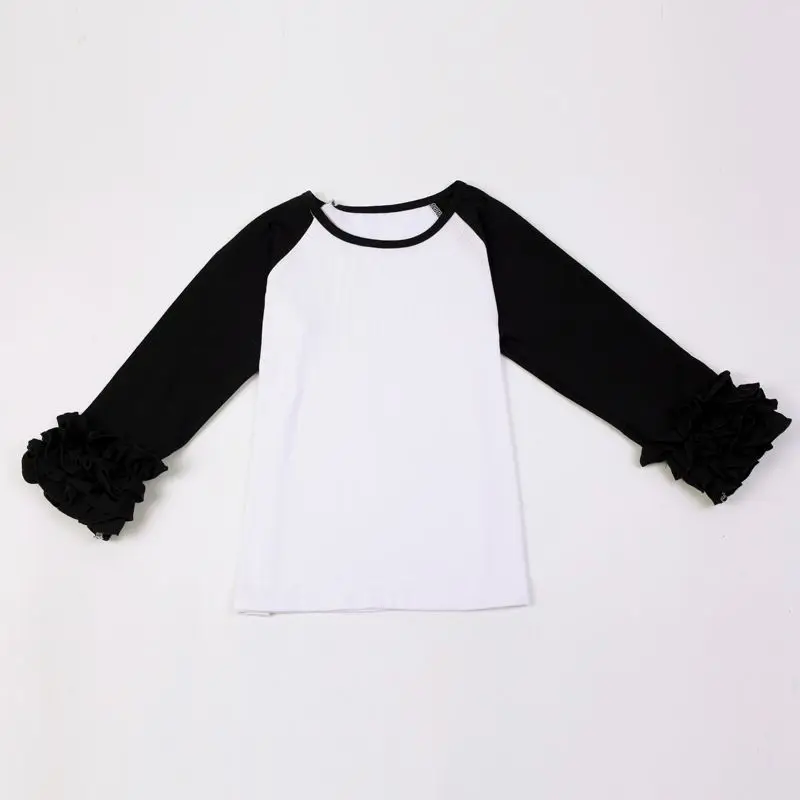 Женская одежда o-neck ребенка девочки детей обледенение рябь raglan ботва рубашки для девочек Повседневные топы падения осенние верхней футболка - Цвет: 5
