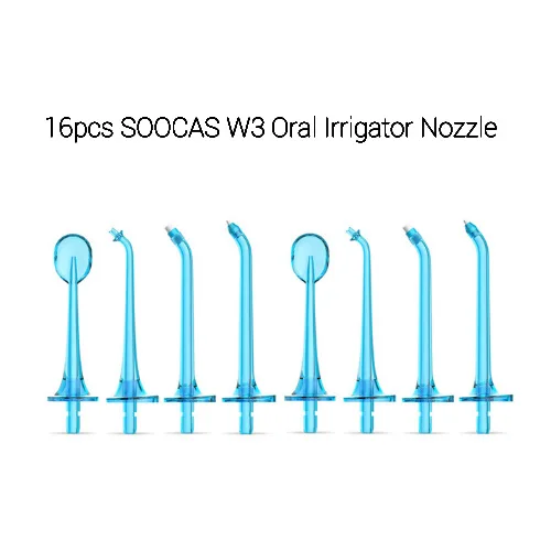 SOOCAS W3 ирригатор для полости рта портативный водный зубной Флоссер струя воды очистки зуба мундштук протез очиститель зубов щетка - Цвет: 16 Pcs Nozzles