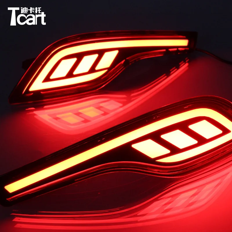 

Tcart 1Set Rear Bumper Lights car accessories For Honda CR-V CRV 2017 2018 Car LED Tail Rear Lamp Brake Light Reflector lamps