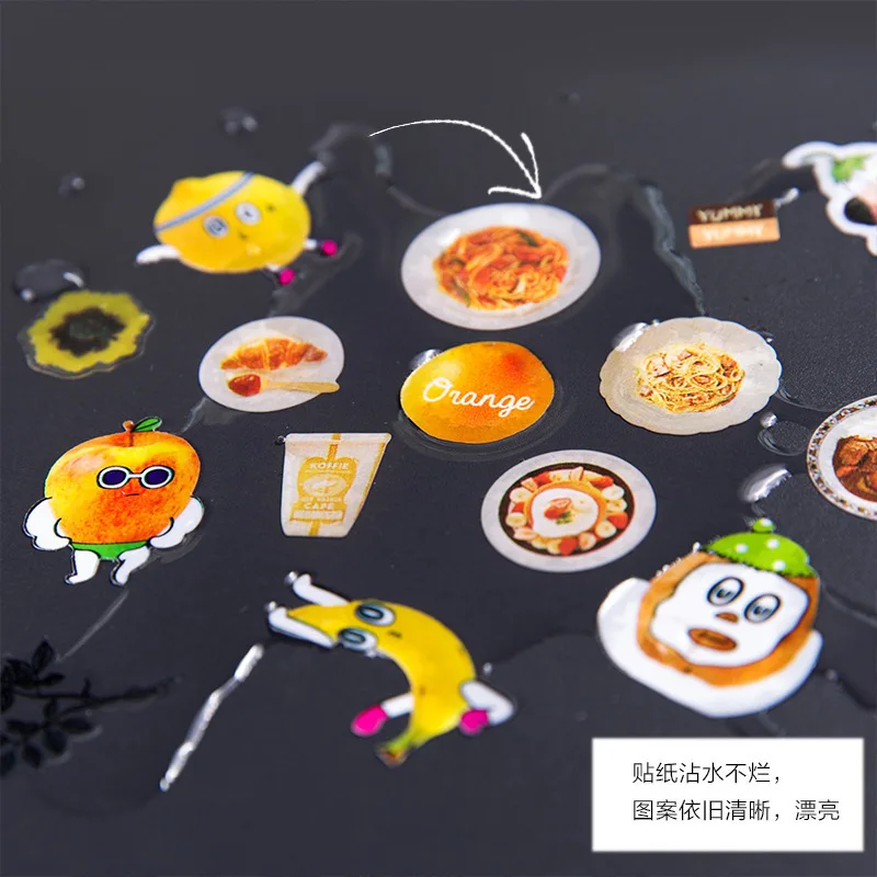 

1 PCS New Cute Gourmet Festival Children Stationery Stickers For DIY Albums Scrapbooking Diary Decoration Cartoon Depicting