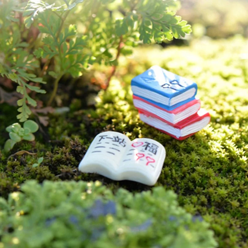 4 шт./лот книга слова DIY Смола Фея Сад ремесло украшения миниатюрный микро гном