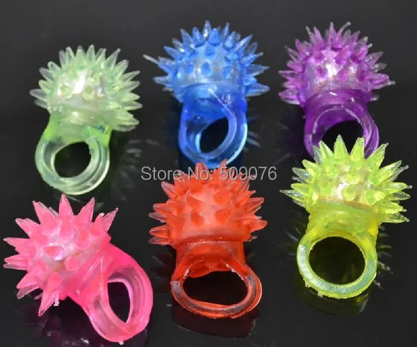 Бесплатная доставка 6 шт./лот мягкое мерцающее светодиодное кольцо на палец