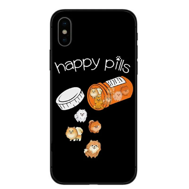 TPU Pomeranian cao bonito Caso Capa Dura para o iPhone Da Apple X XS Max XR 6 7 8 Plus alem de 5 10 de Casos de Telefone Coque - Цвет: TPU