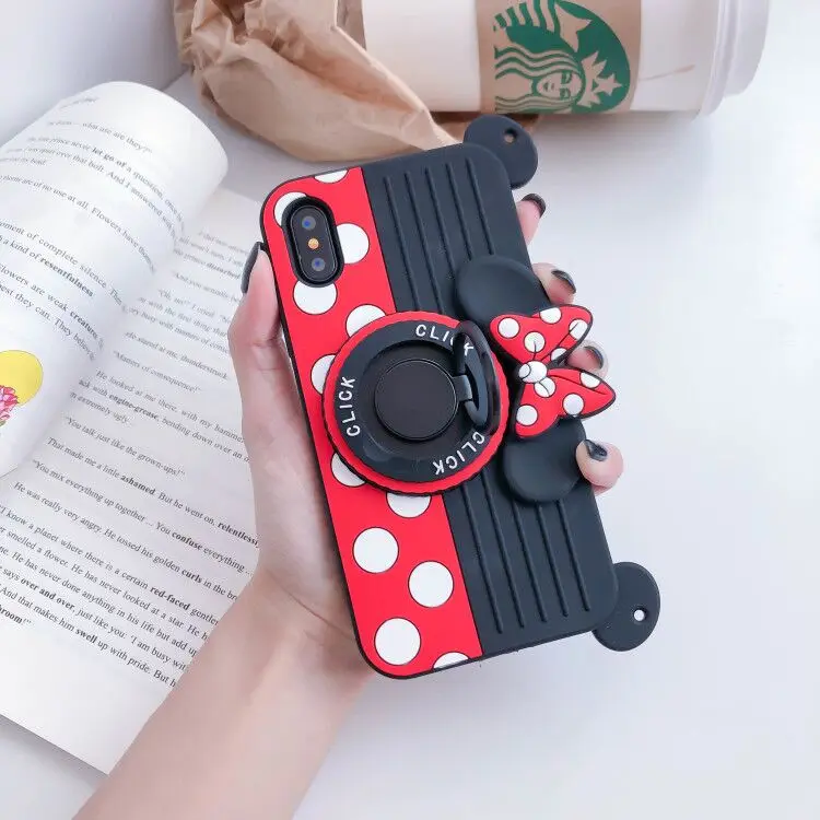 Милый чехол для телефона с 3d-камерой и изображением Минни Мягкий Силиконовый