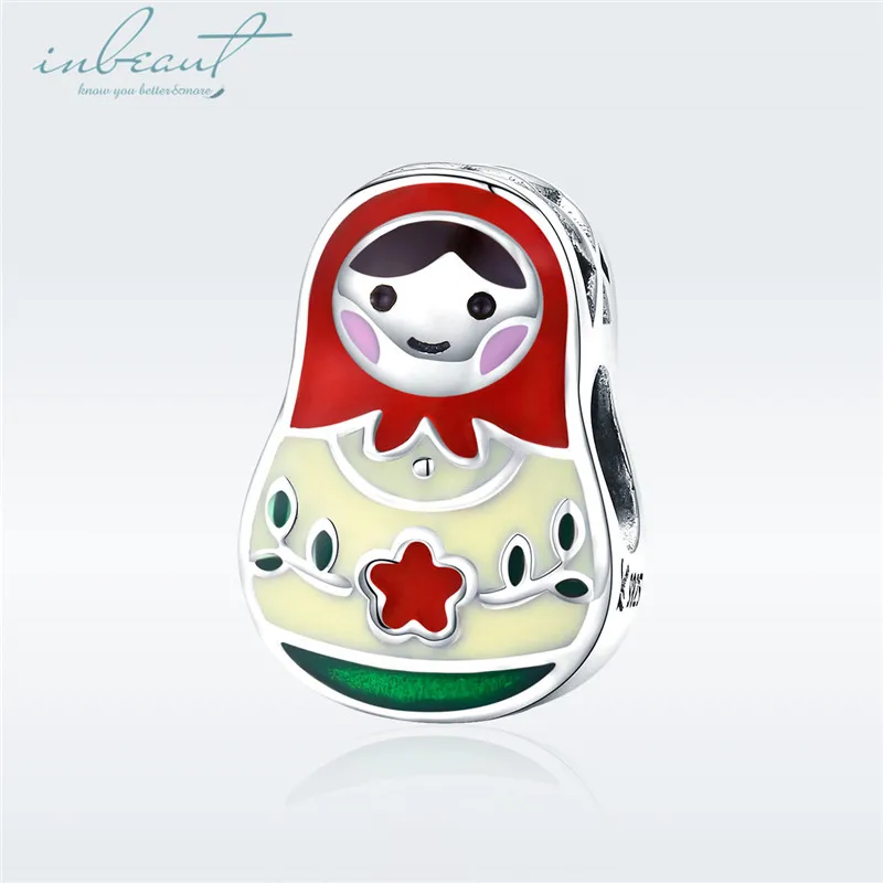 S925 серебро fit Pandora браслет зеленое дерево Маргаритка Карп мороженое гитара девушка бусины 925 CZ велосипед сердце перо глаз талисманы - Цвет: FSCC1086