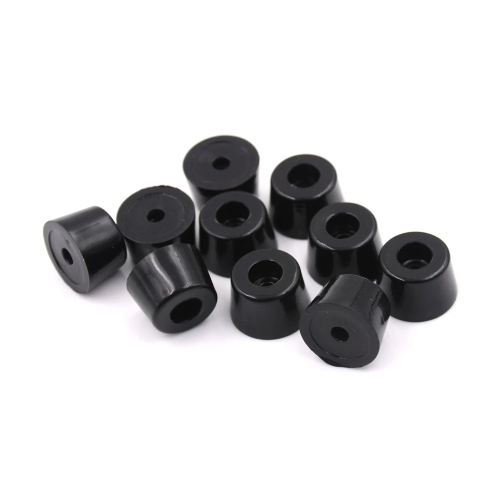 

10x Black Duable Soft Rubber Furniture Chair Table Feet Leg Bottom Anti-skid glides shock Floor Protector Screw on Pad