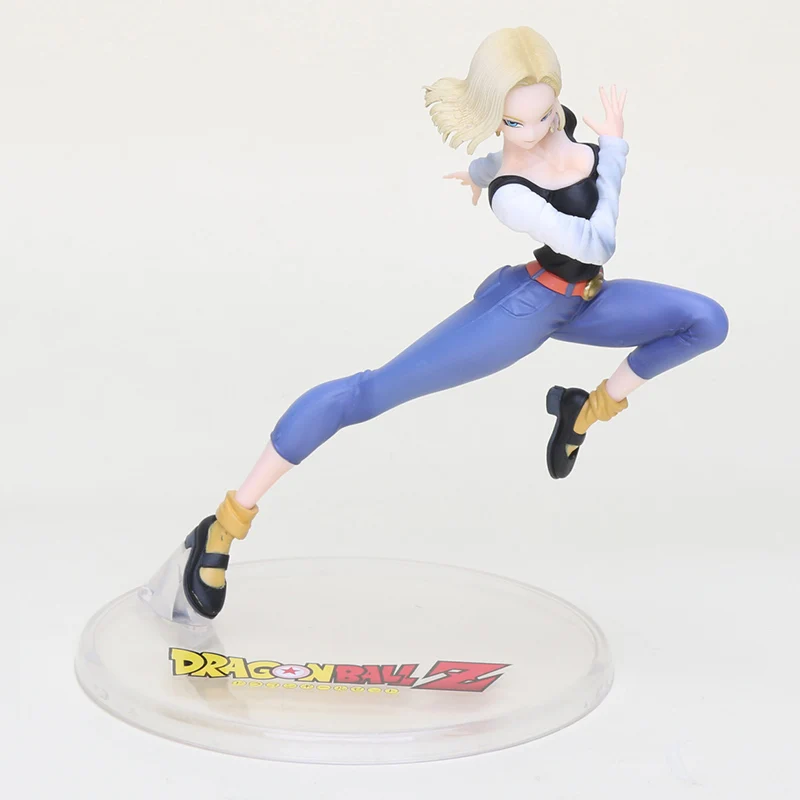 Белый Dragon Ball Z Gals NO. 18 лазурит Фигурки ПВХ Коллекция Фигурки игрушки brinquedos Для Рождественский подарок - Цвет: Белый