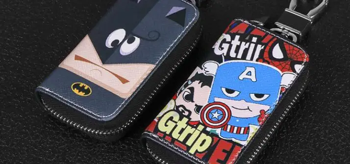 New Car Key Bag Special offer Cartoon Marvel Car Key Case Cover Multi Function Key Case For Most Car