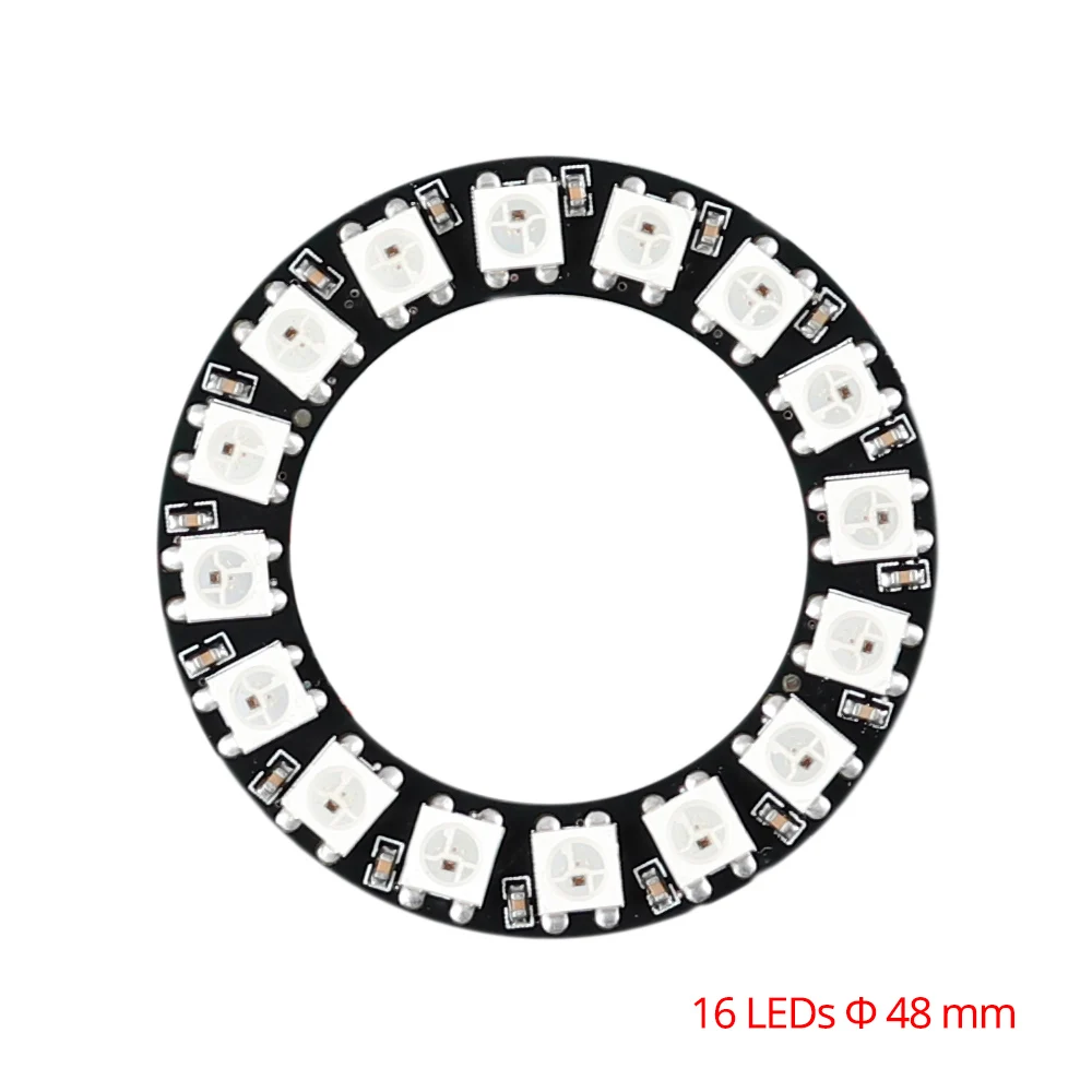 1 шт. WS2812B IC 5050 RGB светодиодный кольцо 1Bit 8Bit 16Bit 24Bit 35Bit 45Bit ws2812 пикселей светодиодный модуль полноцветной приводить в огни - Цвет: 16led