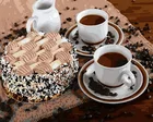 Выполненные живописи по номерам diy картина Картина маслом на холсте для домашнего декора анималистический 4050 кофе с тортом