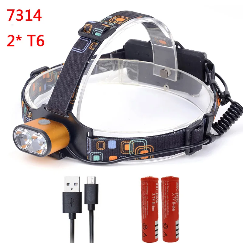 Option H Litwod z307305A 8000LM светодиодный налобный фонарь XM-L2 U3 4 режима Перезаряжаемые головной светильник фара Точечный светильник головной светильник 2*18650 Батарея - Испускаемый цвет: Option H