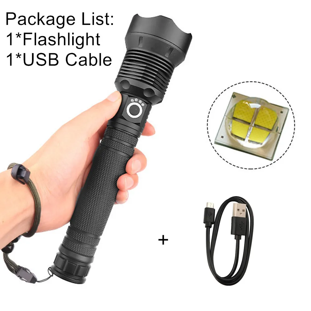 Package E Мощный USB фонарик xhp70.2 Самый светодиодный фонарик USB Zoom СВЕТОДИОДНЫЙ Фонарь xhp70 xhp50 18650 или 26650 Аккумулятор для кемпинга - Испускаемый цвет: Package E