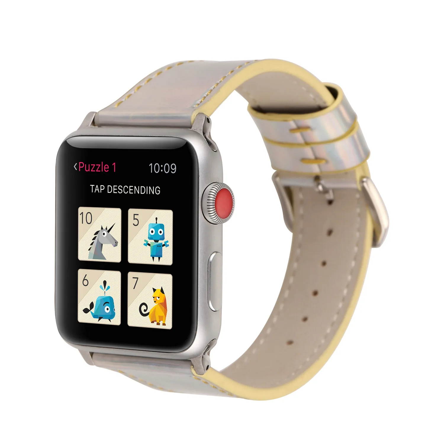Цветной Яркий кожаный ремешок для Apple Watch 38 мм 40 мм 42 мм 44 мм для iWatch ремешок серии 2 3 4 5 браслет