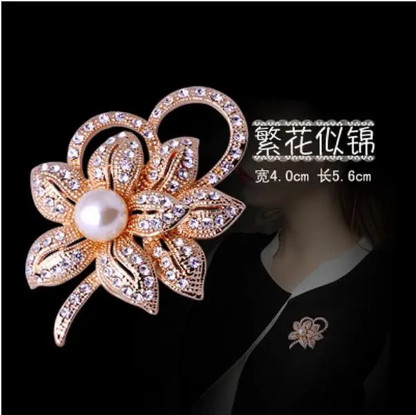 Модная перламутровая брошь броши большие булавки кристалл высокого класса